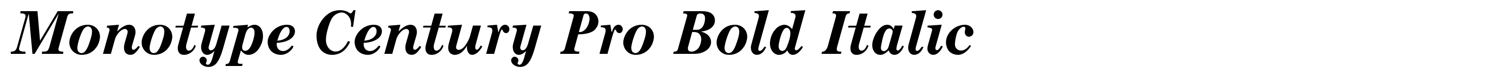 Monotype Century Pro Bold Italic